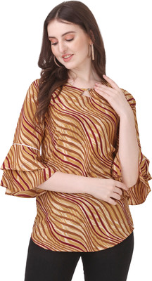 Fashion Fizzz Casual Printed Women Multicolor Top