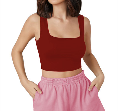 THE BLAZZE Casual Solid Women Maroon Top