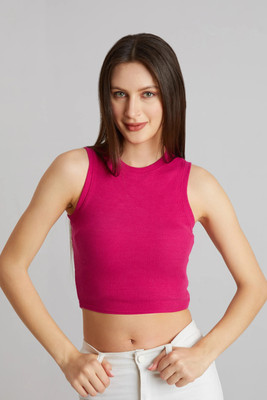 GLOWBERRY Casual Solid Women Pink Top