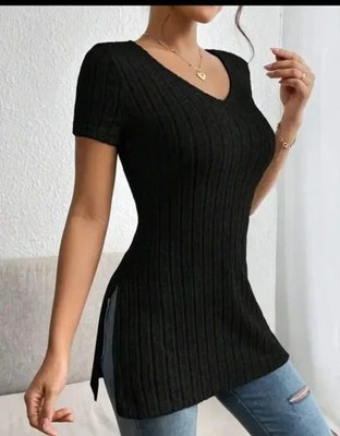 Sovi fashion Casual Solid Women Black Top