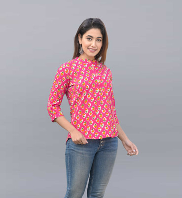 METRONAUT Casual Printed Women Pink Top