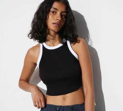 Baeship Casual Self Design Women White, Black Top