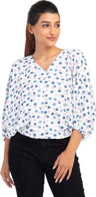 KILLER Casual Printed Women Blue Top