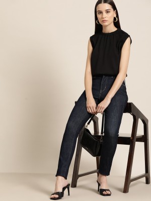 her by invictus Casual Solid Women Black Top