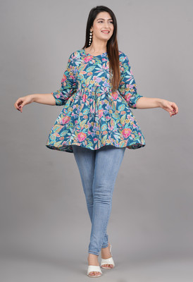 MAAJISA Women Printed A-line Kurta(Multicolor)