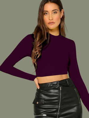 Dream Beauty Fashion Casual Solid Women Purple Top