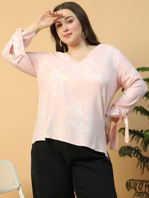 OXOLLOXO Casual Printed Women Pink Top