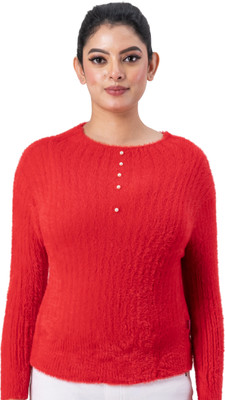 Shilpa Casual Self Design Women Red Top