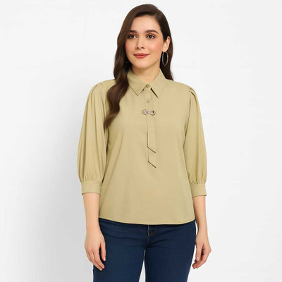 Jileba International Party Solid Women Purple Top