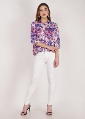 street22 Casual Printed Women Purple Top