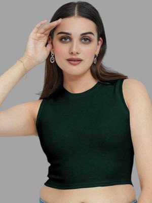 FURRR Casual Solid Women Green Top