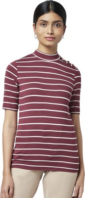 Annabelle by Pantaloons Casual Striped Women Red, White Top