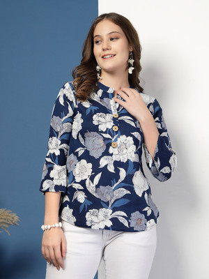 PRISTYLE Casual Printed Women Multicolor Top