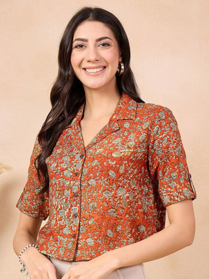 ANOUK Casual Printed Women Red Top