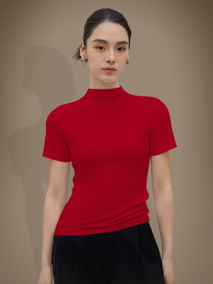 Maheshvi Casual Solid Women Red Top