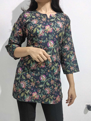 PalStyles Formal Printed Women Black Top