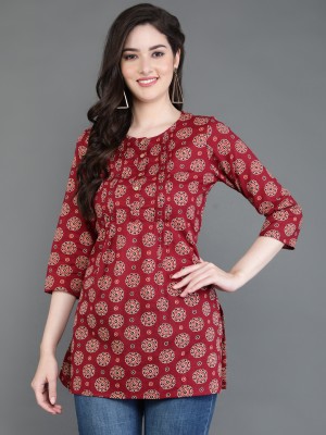 Antaran Casual Printed Women Maroon Top