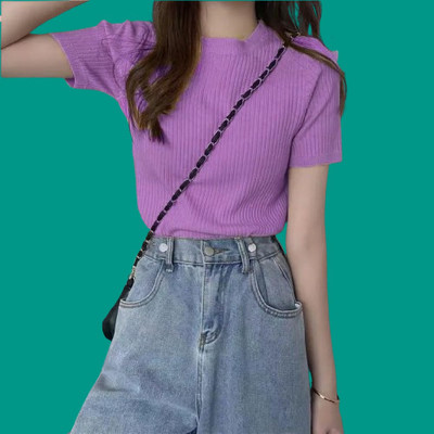 FENDURA Casual Solid Women Purple Top