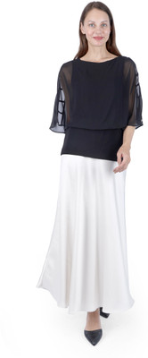 Fuegobella Casual Solid Women Black Top