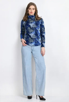 Divine Bezz Casual Printed Women Blue Top
