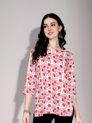 GOPALISONS Casual Printed Women Pink Top