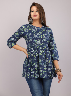 VAIDIKI Casual Printed Women Multicolor Top