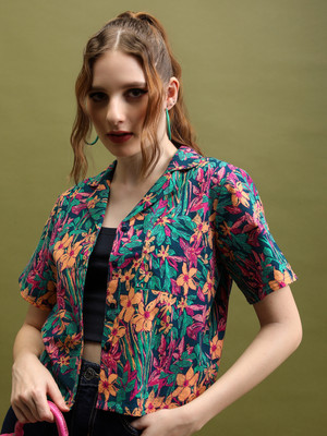 Tokyo Talkies Casual Printed Women Multicolor Top