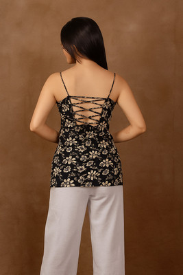 CLANGER Casual Printed Women Black Top