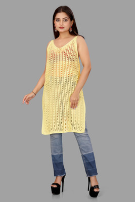 MADBORN CREATION Casual Printed Women Beige Top