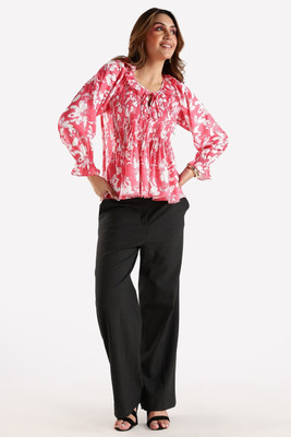 STENZO FASHION Casual Self Design Women Pink Top