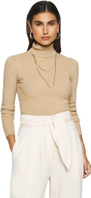 SIGHTBOMB Casual Self Design Women Beige Top