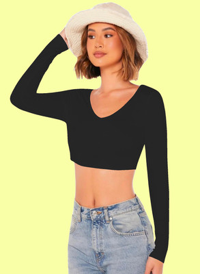 Dream Beauty Fashion Casual Solid Women Black Top