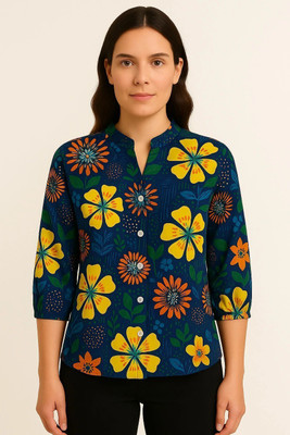 GLENZI Casual Printed Women Multicolor Top
