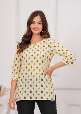 Divine Tatva Casual Printed Women Multicolor Top