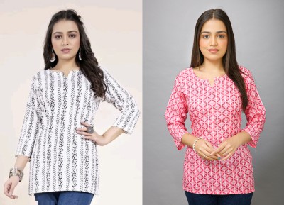 New Age Creation Casual Checkered Women Multicolor Top