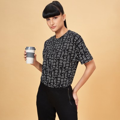 Ajile By Pantaloons Casual Printed Women Black, White Top