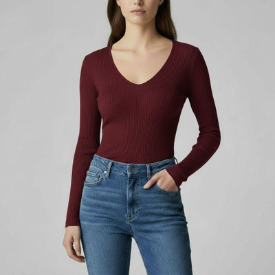 CUTEXT FASHION Casual Self Design Women Maroon Top