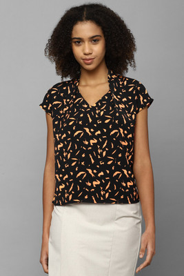 Allen Solly Casual Printed Women Black Top