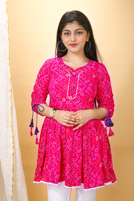 SHYAMALI FASHION Casual Printed Women Pink Top