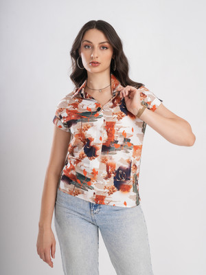 clobug Casual Printed Women Multicolor Top