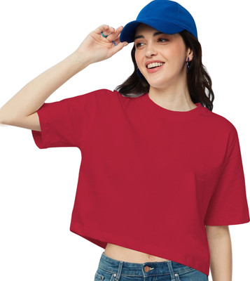 naruvees Casual Solid Women Maroon Top