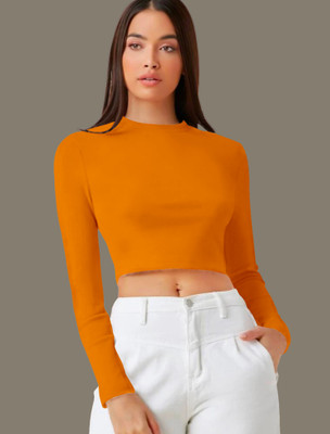 Dream Beauty Fashion Casual Solid Women Yellow Top