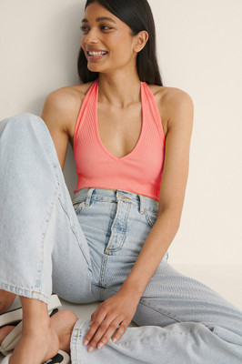 Redamancii Casual Solid Women Pink Top