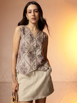 CORSICA Casual Printed Women White Top