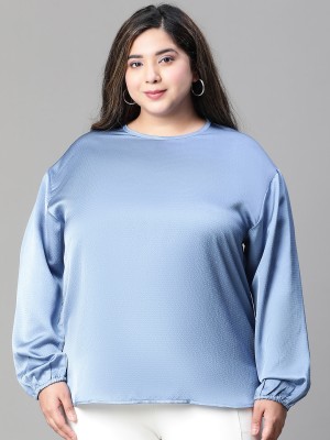 OXOLLOXO Casual Solid Women Blue Top