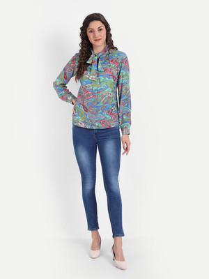 MINGLAY Casual Printed Women Multicolor Top