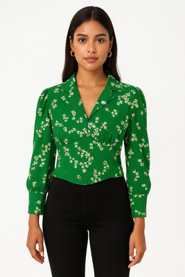 TRUSTROW Casual Printed Women Green Top