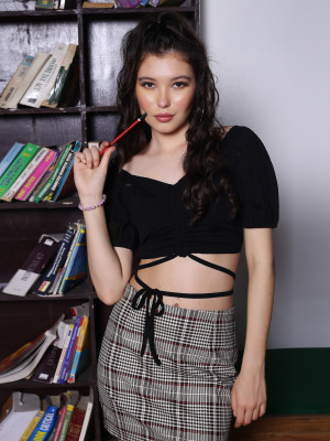 Sera Casual Solid Women Black Top