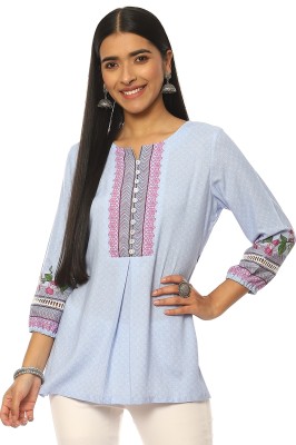 RANGRITI Casual Printed Women Blue Top