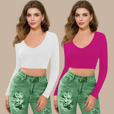 Dream Beauty Fashion Casual Solid Women Pink Top